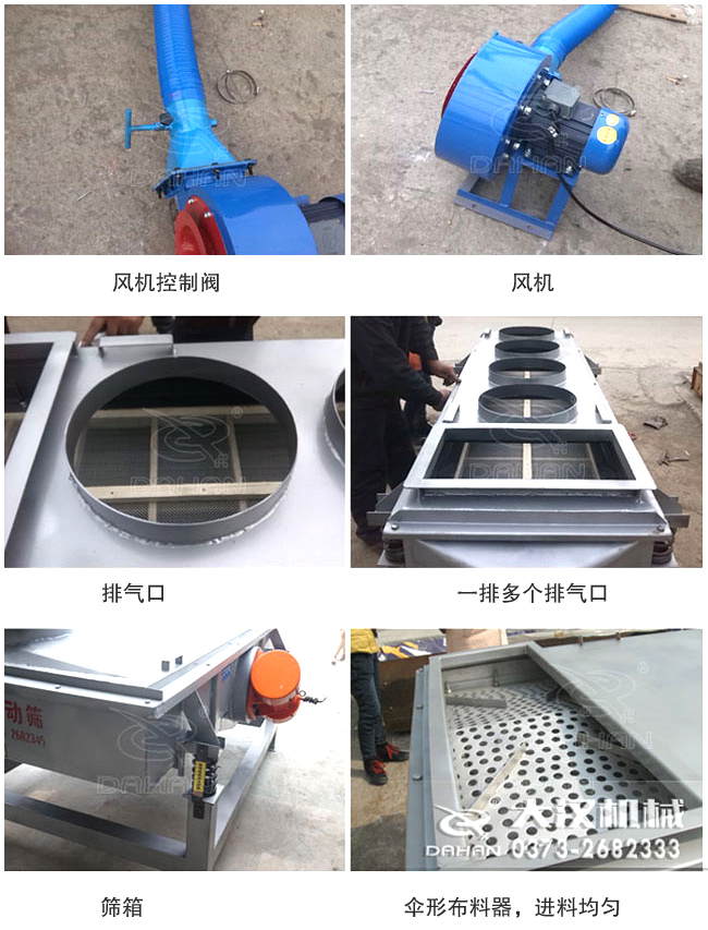 風(fēng)冷式直線篩分機細節(jié)